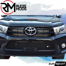 Zunsport Black Front Grille Set fits Toyota Hilux (AN120 / AN130) - (2015 -)